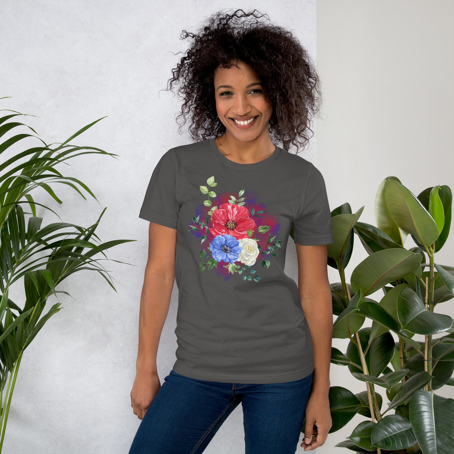 Patriotic Blooms - Lightweight T-Shirt