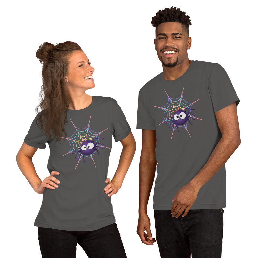 Pastel Rainbow Web (Dark) - Lightweight T-Shirt