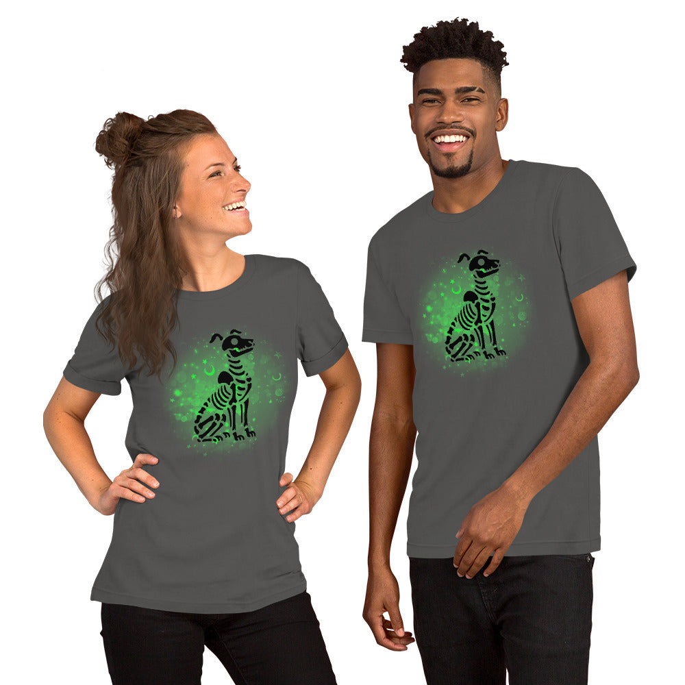 Glowing Dog Skeleton - Lightweight T-Shirt