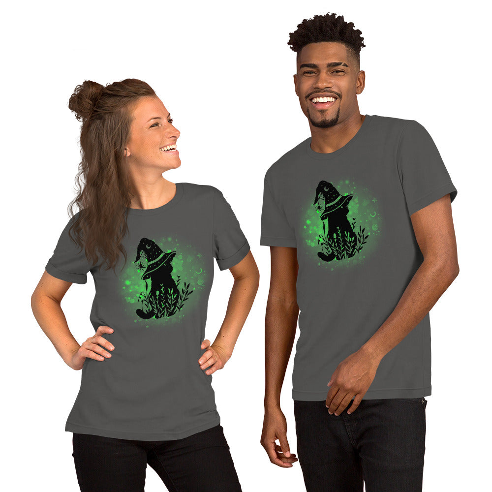 Glowing Cat Witch - Lightweight T-Shirt