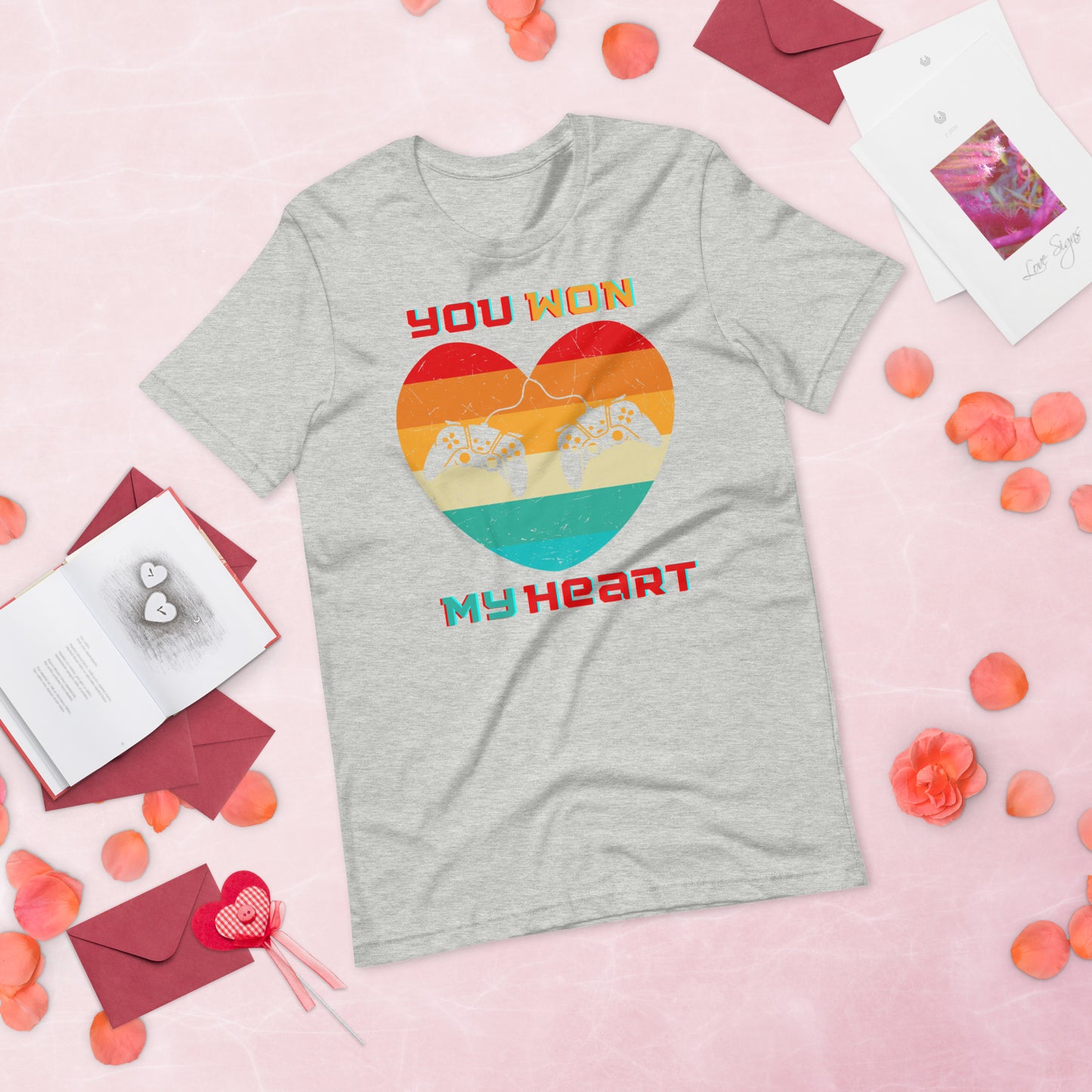 Retro Gamer Heart - Lightweight T-Shirt