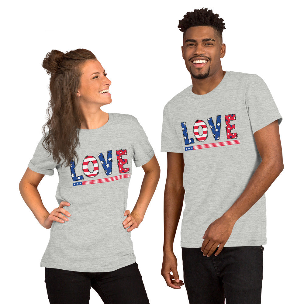 Patriotic Love - Lightweight T-Shirt