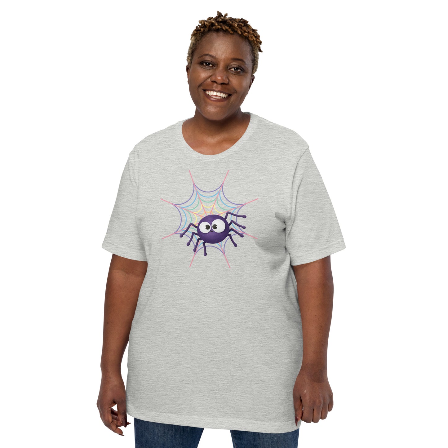 Pastel Rainbow Web (Light) - Lightweight T-Shirt