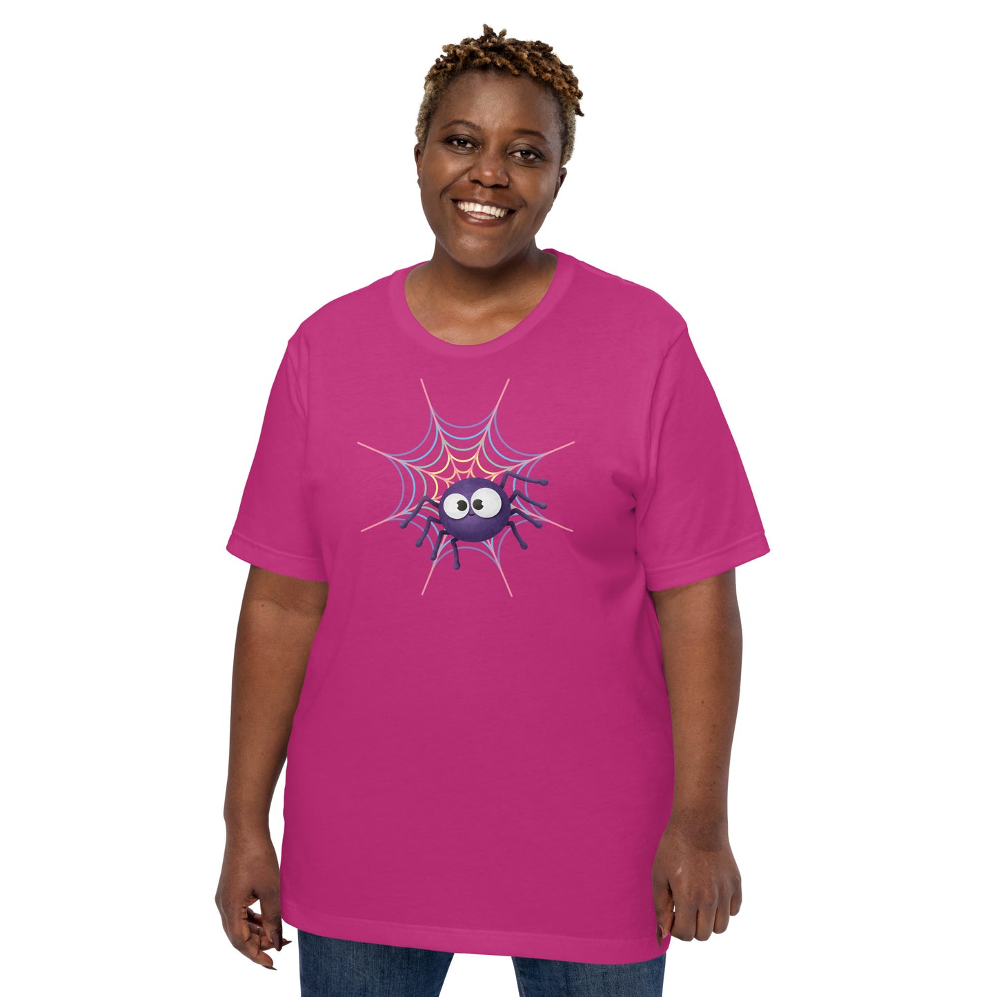 Pastel Rainbow Web (Dark) - Lightweight T-Shirt