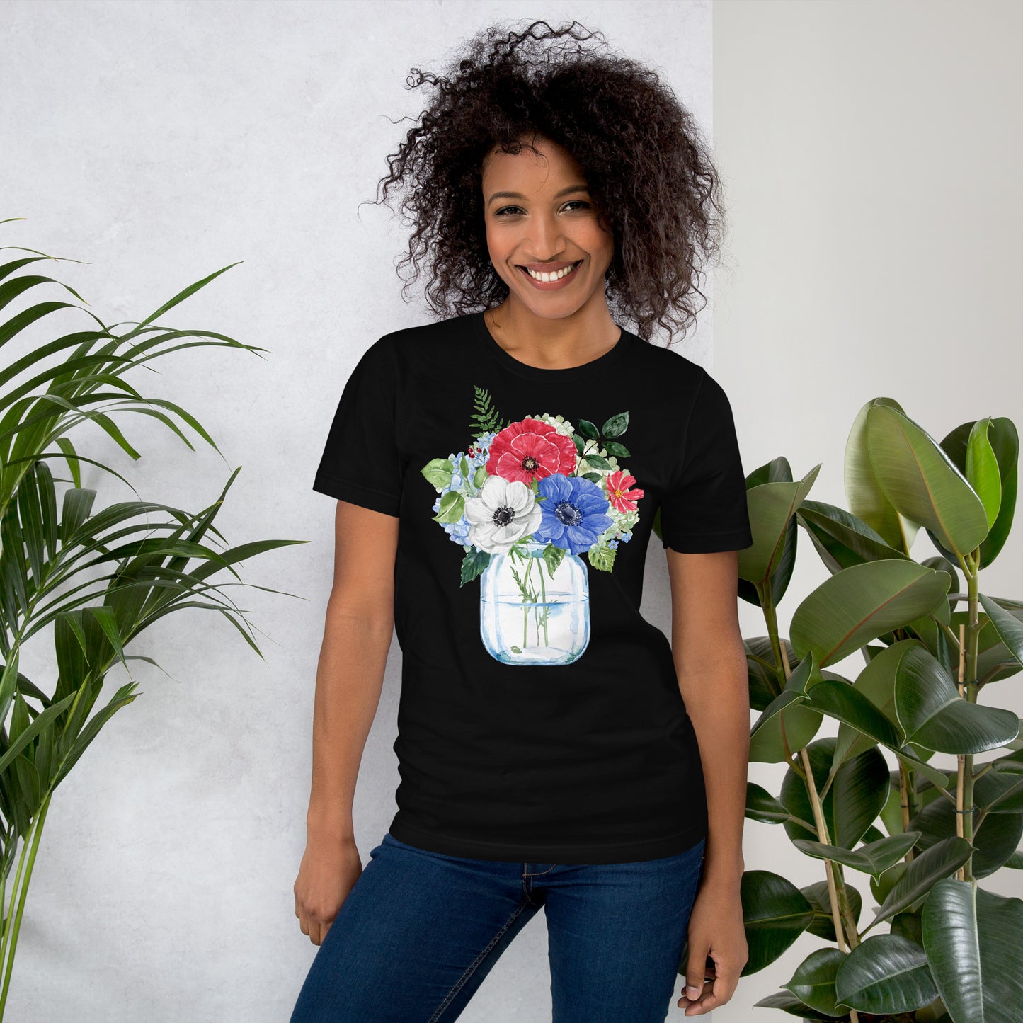 Patriotic Blooms - Lightweight T-Shirt