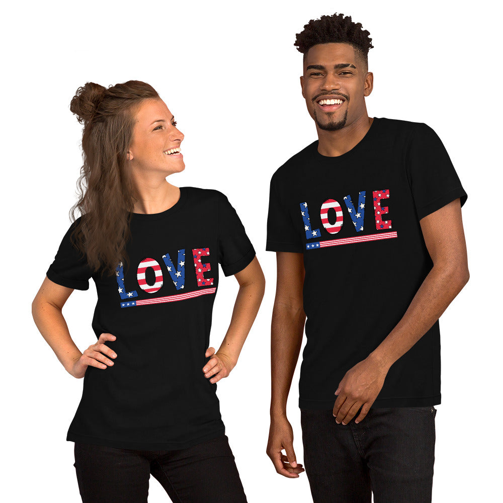 Patriotic Love - Lightweight T-Shirt