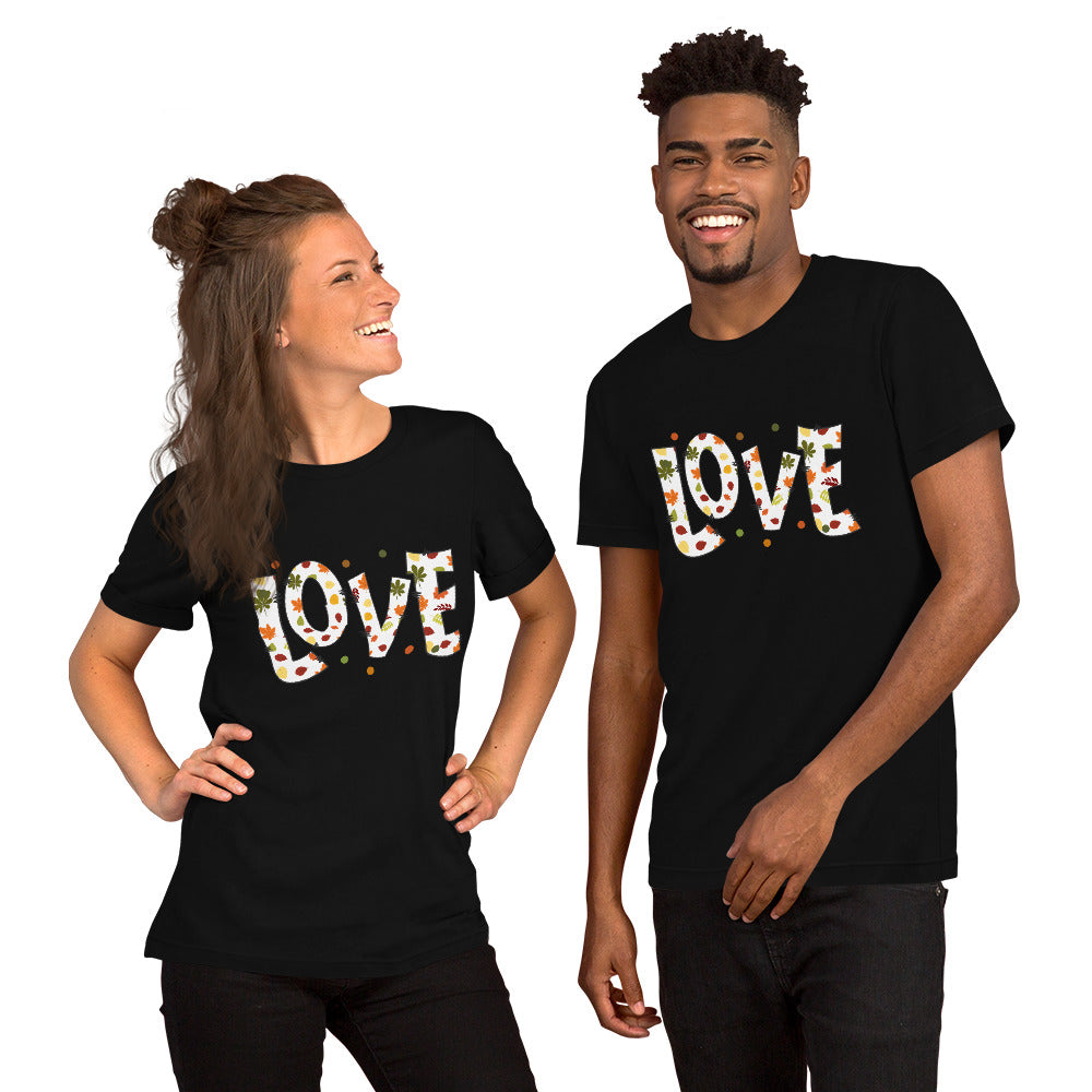 Fall Love Letters (Dark) - Lightweight T-Shirt