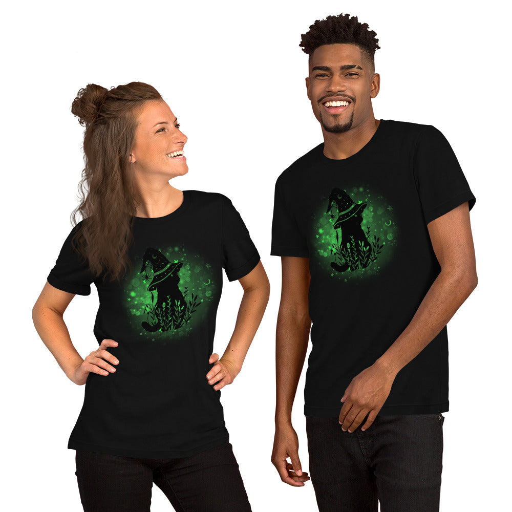Glowing Cat Witch - Lightweight T-Shirt