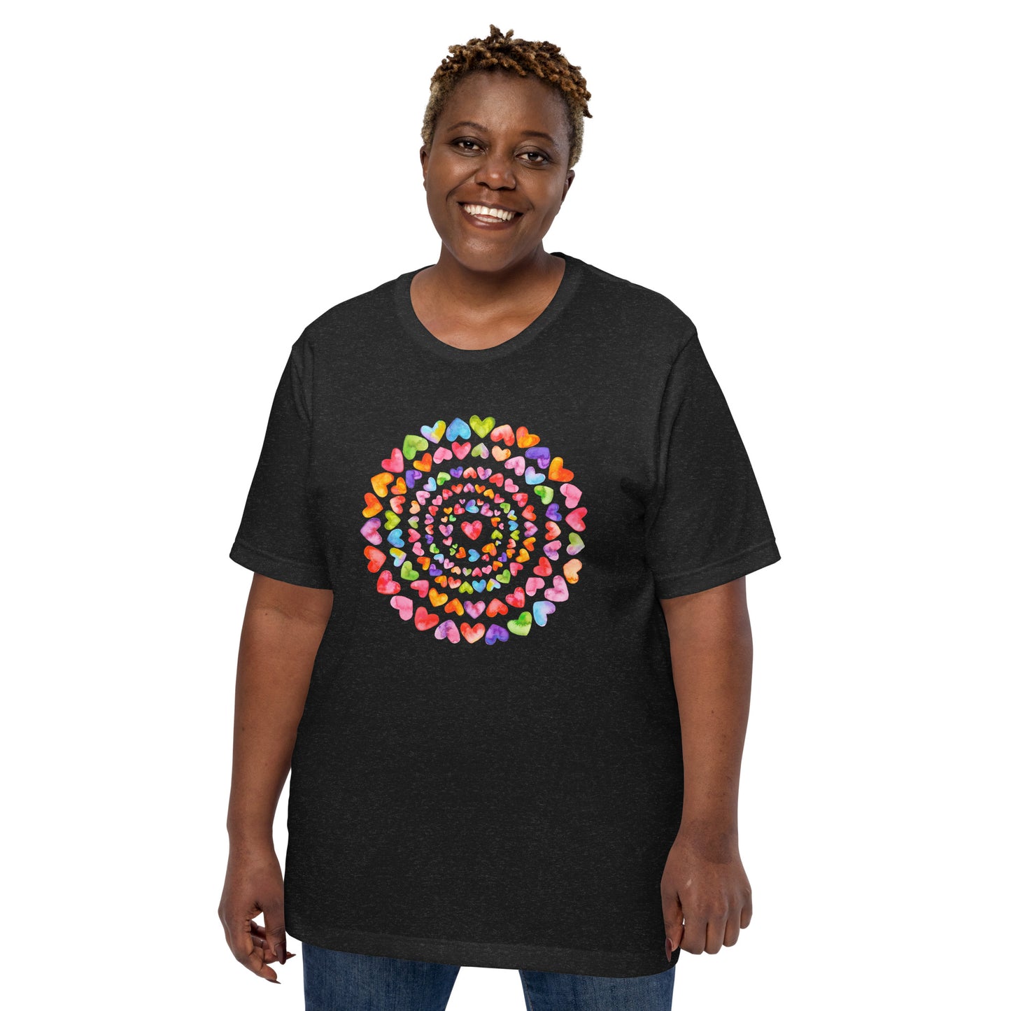 Rainbow Hearts  - Lightweight T-Shirt