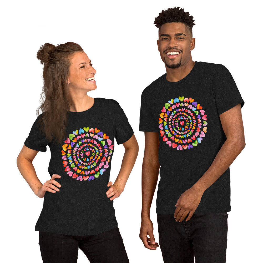 Rainbow Hearts  - Lightweight T-Shirt
