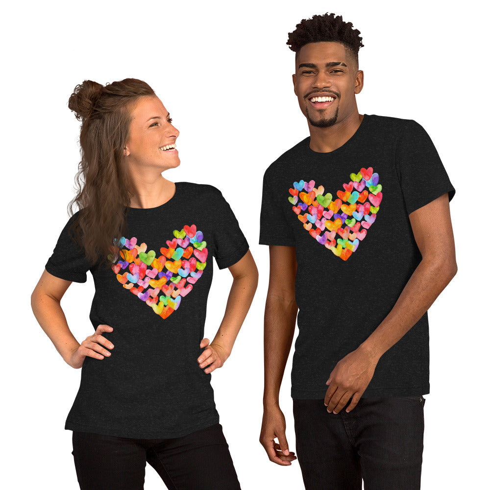 Rainbow Hearts  - Lightweight T-Shirt