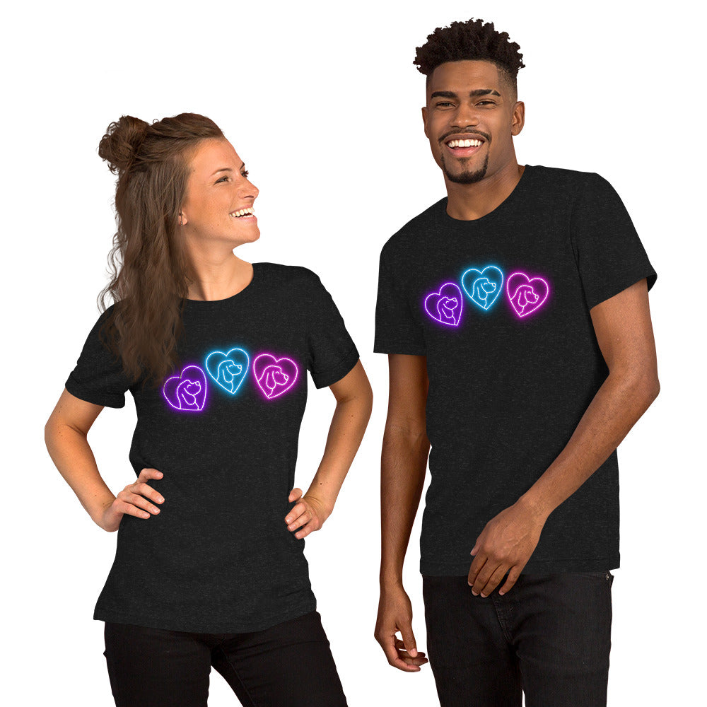 Neon Dog Heart - Lightweight T-Shirt