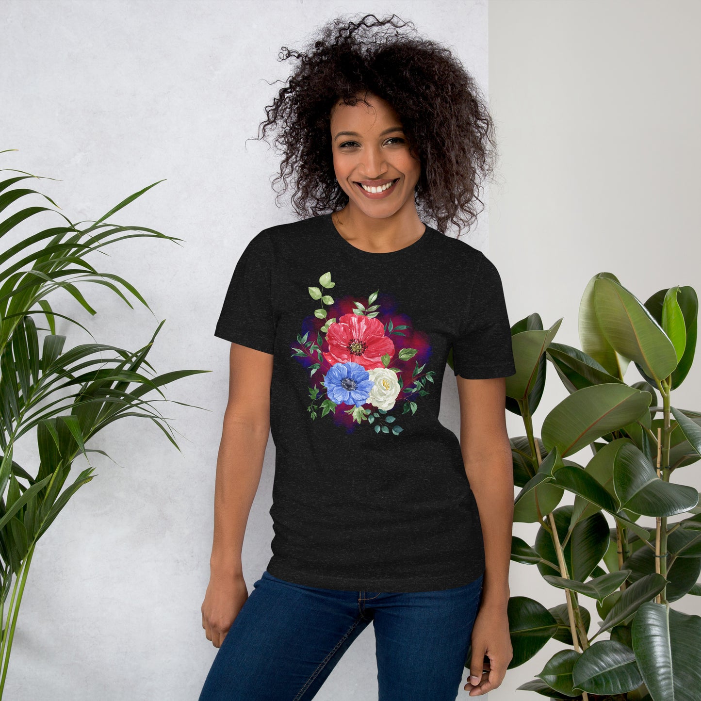 Patriotic Blooms - Lightweight T-Shirt