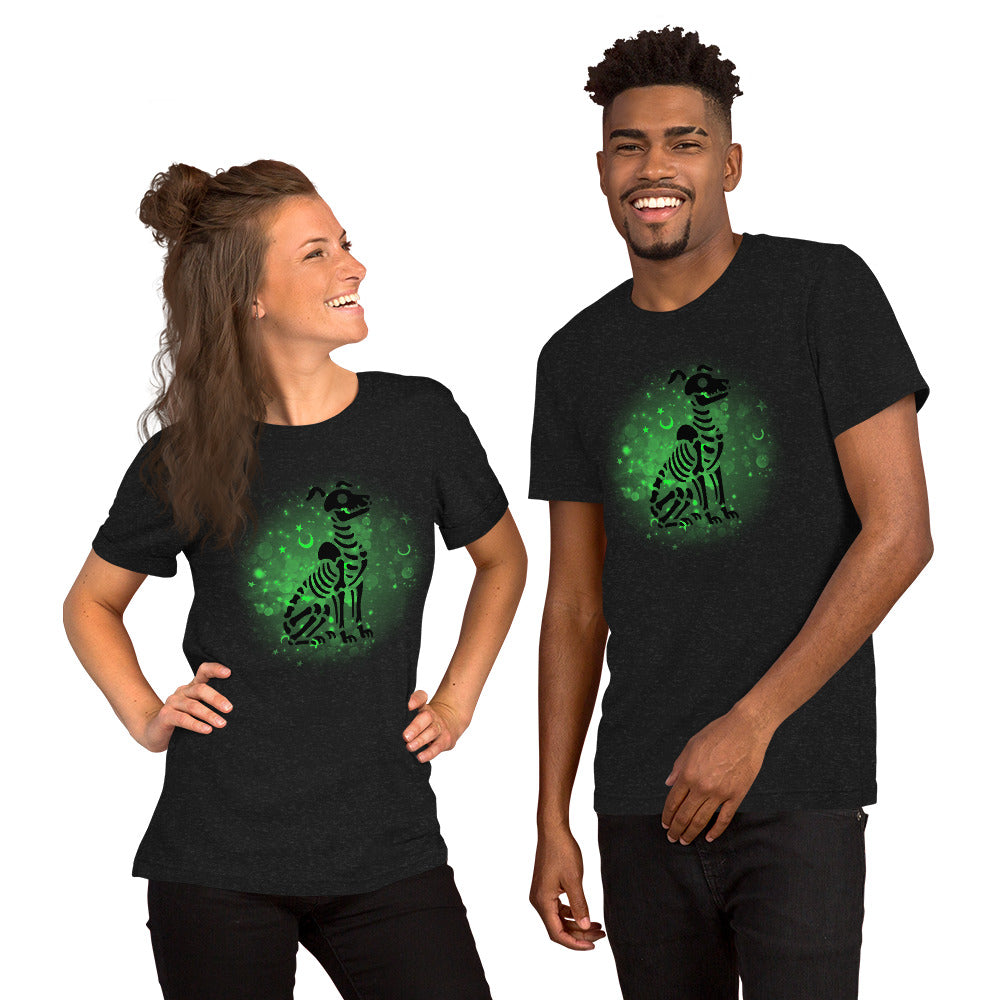 Glowing Dog Skeleton - Lightweight T-Shirt