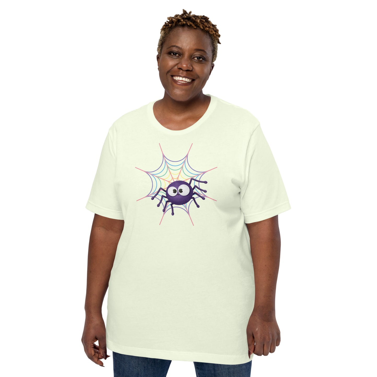 Pastel Rainbow Web (Light) - Lightweight T-Shirt