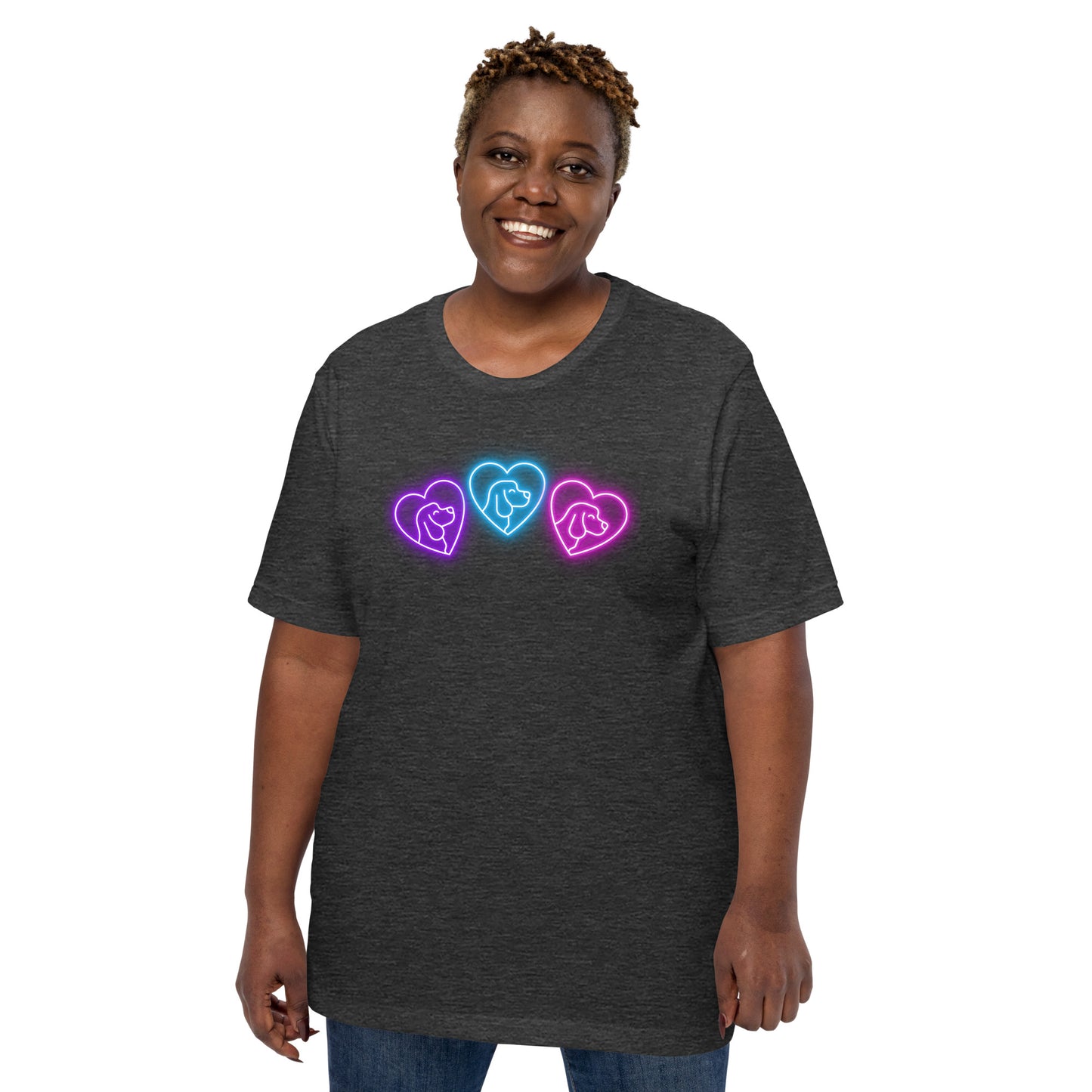 Neon Dog Heart - Lightweight T-Shirt