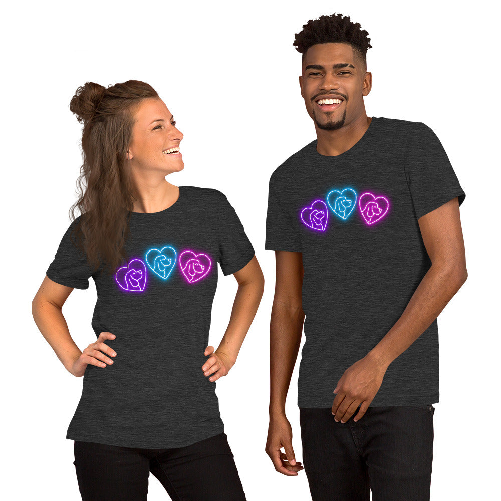 Neon Dog Heart - Lightweight T-Shirt