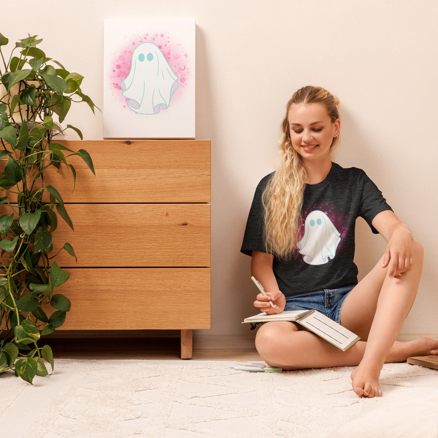 Pastel Ghost (Dark) - Lightweight T-Shirt
