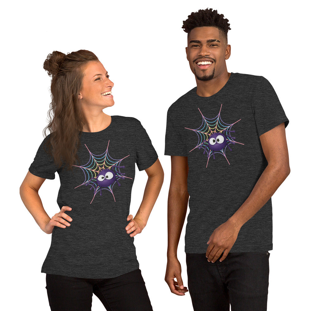 Pastel Rainbow Web (Dark) - Lightweight T-Shirt