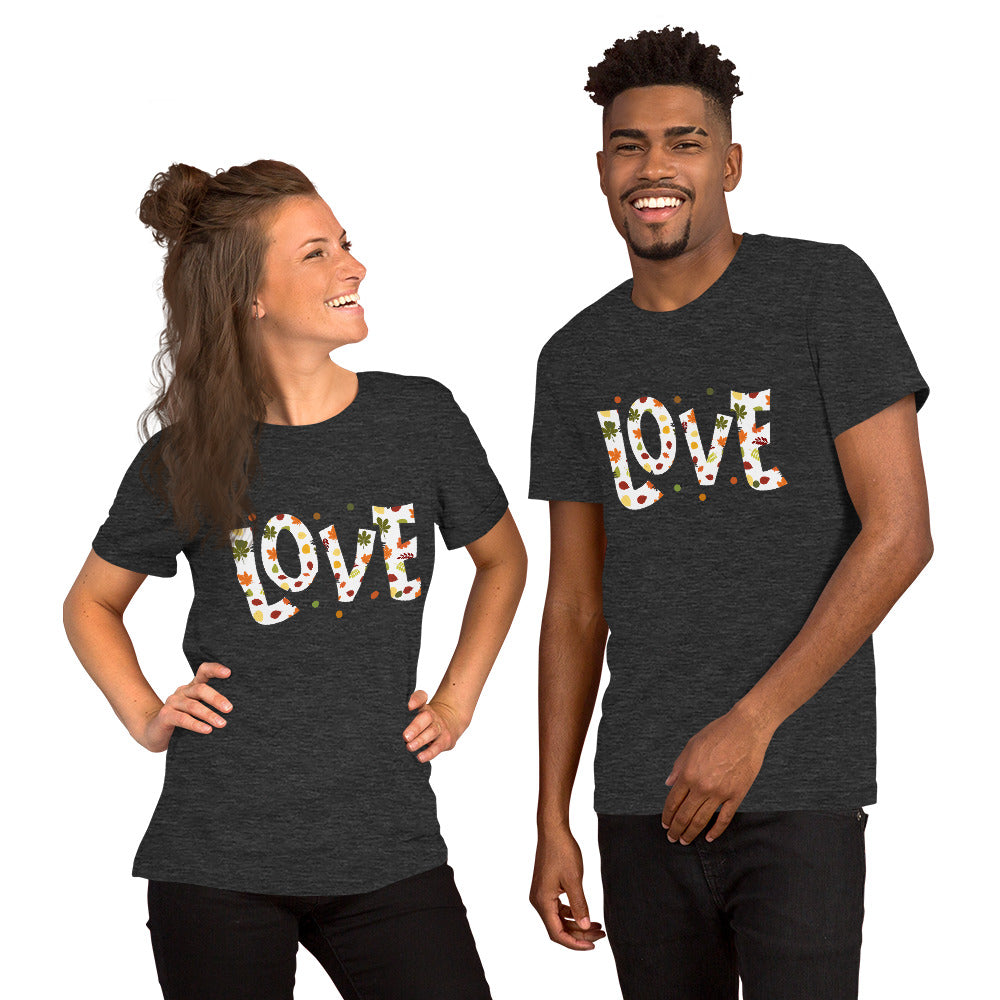 Fall Love Letters (Dark) - Lightweight T-Shirt