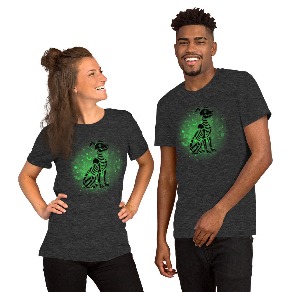 Glowing Dog Skeleton - Lightweight T-Shirt