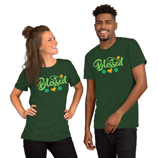 Blessed Clovers (Dark) - Lightweight T-Shirt