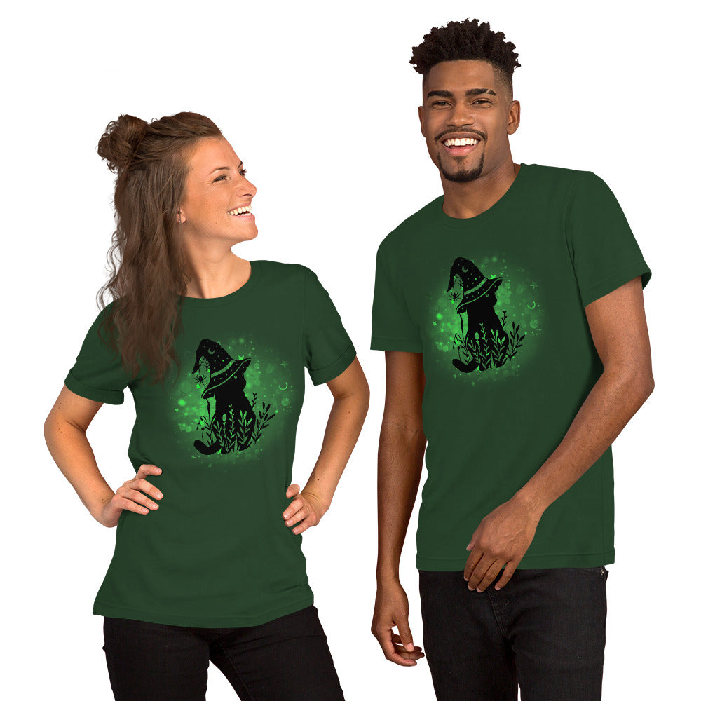 Glowing Cat Witch - Lightweight T-Shirt