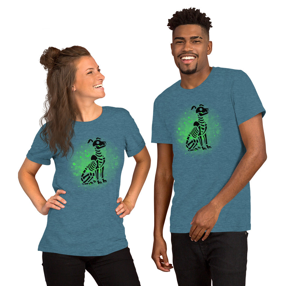 Glowing Dog Skeleton - Lightweight T-Shirt