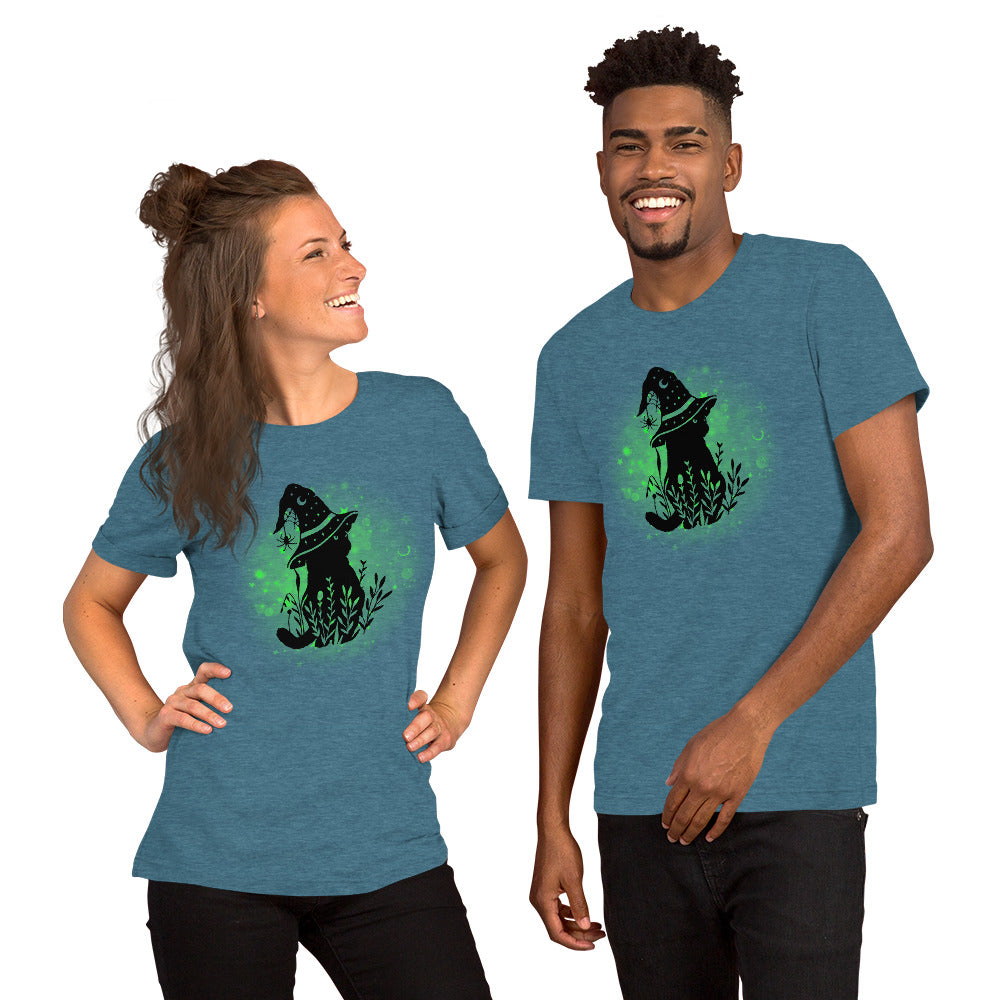 Glowing Cat Witch - Lightweight T-Shirt