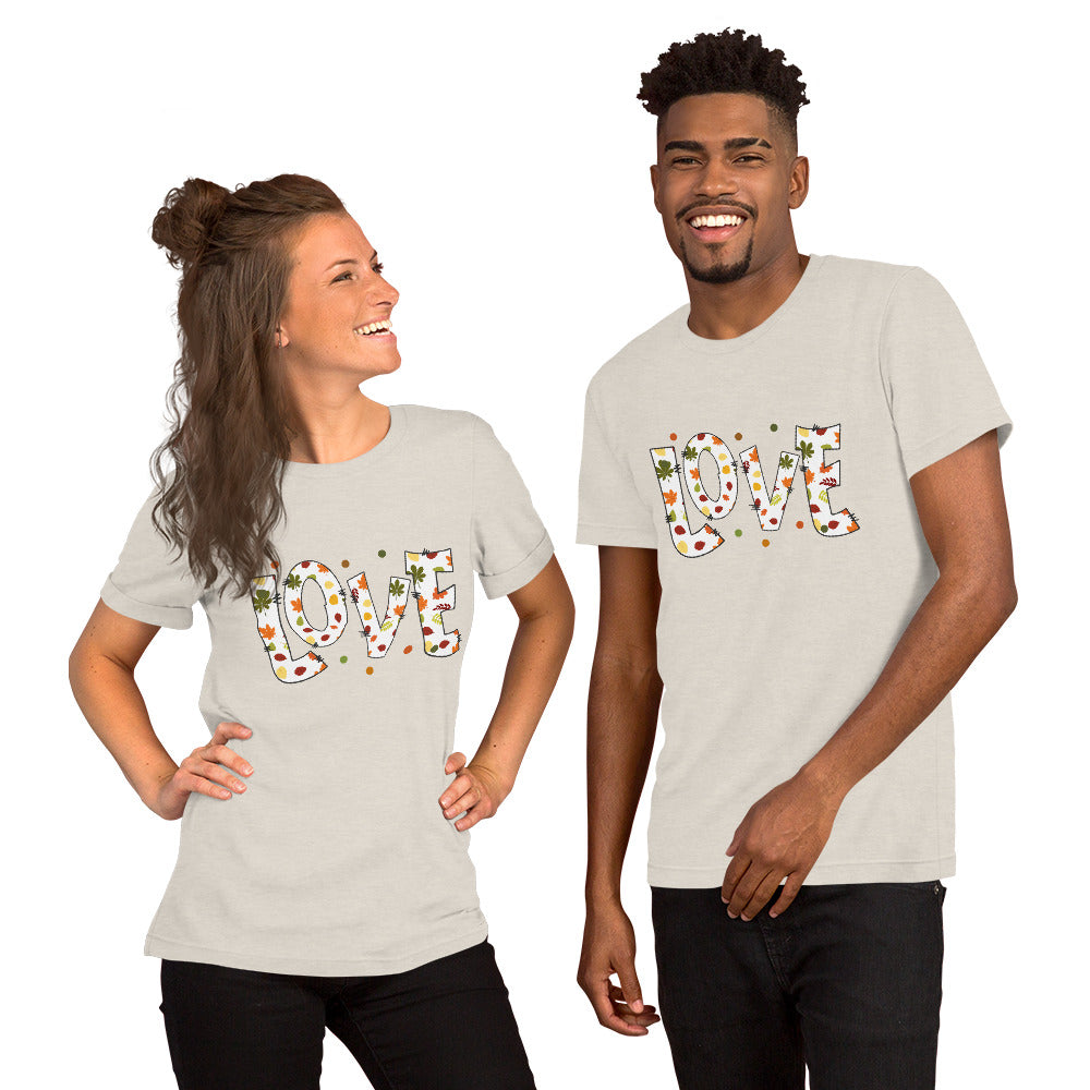 Fall Love Letters (Light) - Lightweight T-Shirt