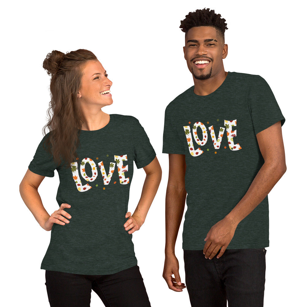 Fall Love Letters (Dark) - Lightweight T-Shirt