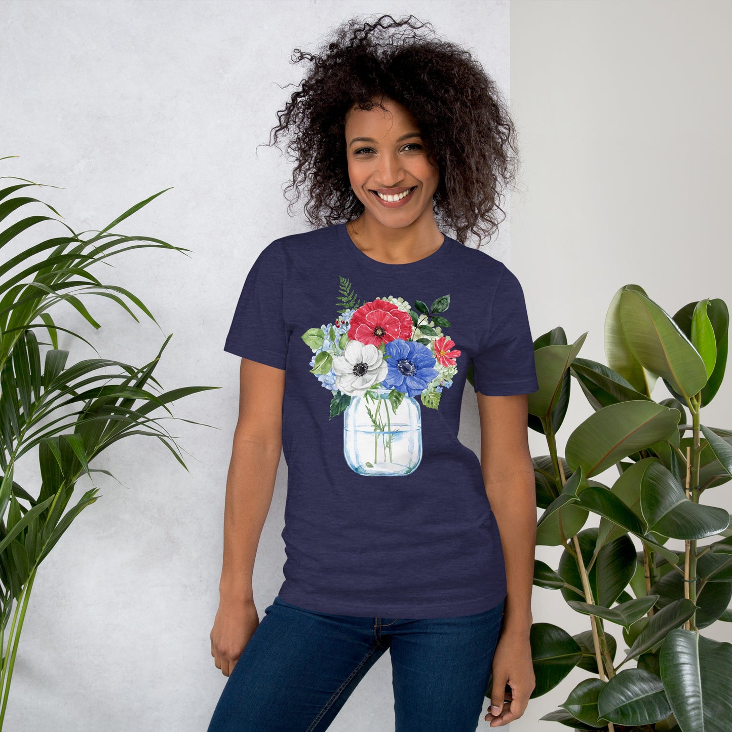 Patriotic Blooms - Lightweight T-Shirt