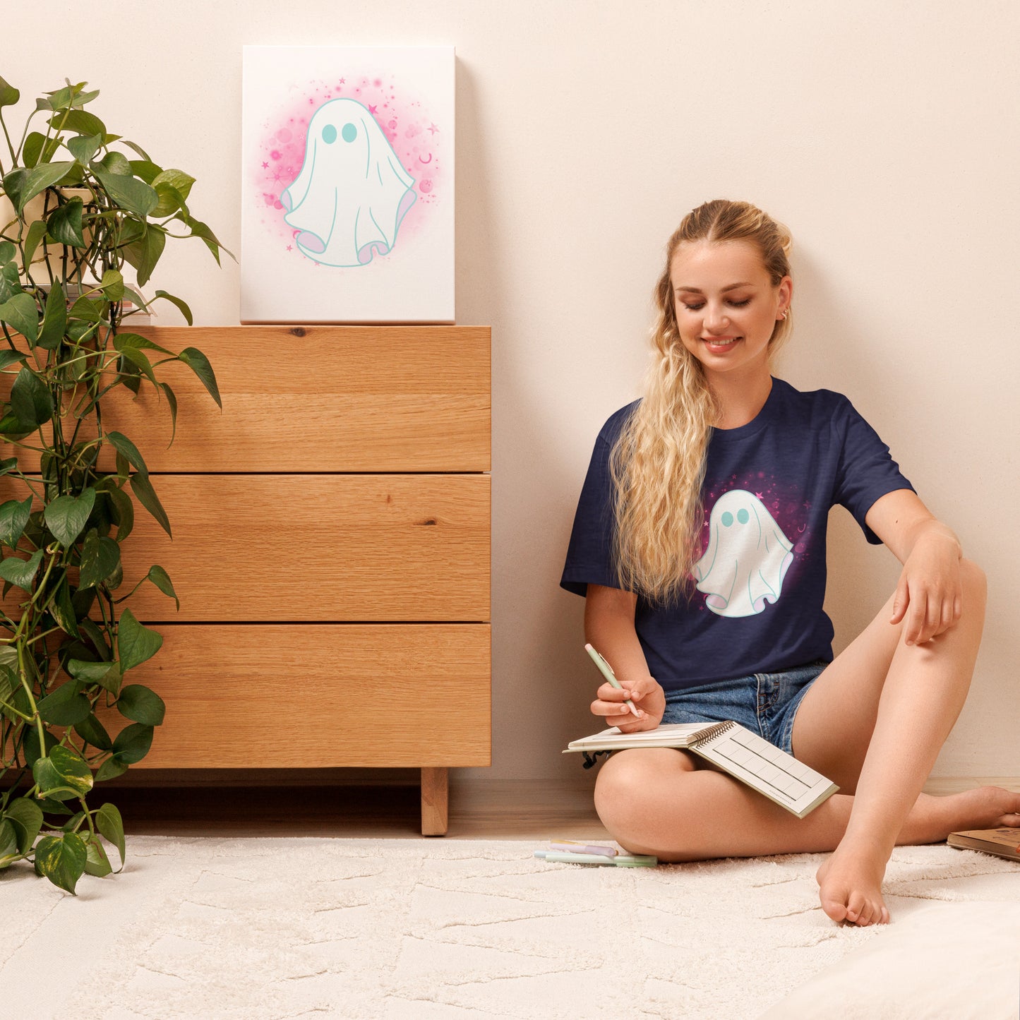 Pastel Ghost (Dark) - Lightweight T-Shirt