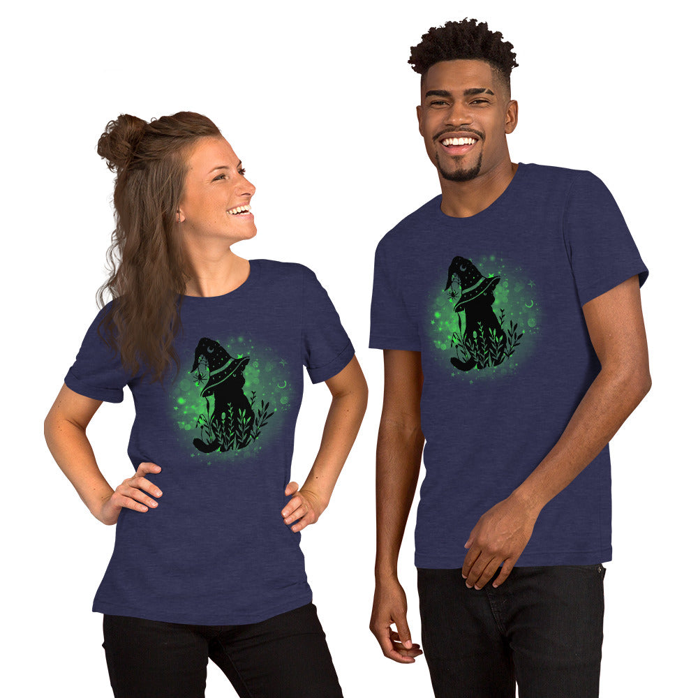 Glowing Cat Witch - Lightweight T-Shirt