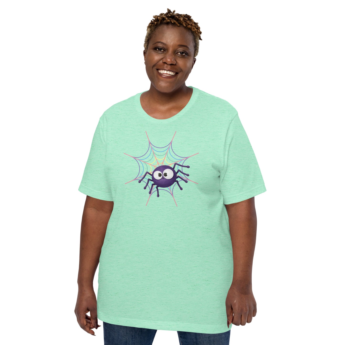 Pastel Rainbow Web (Light) - Lightweight T-Shirt