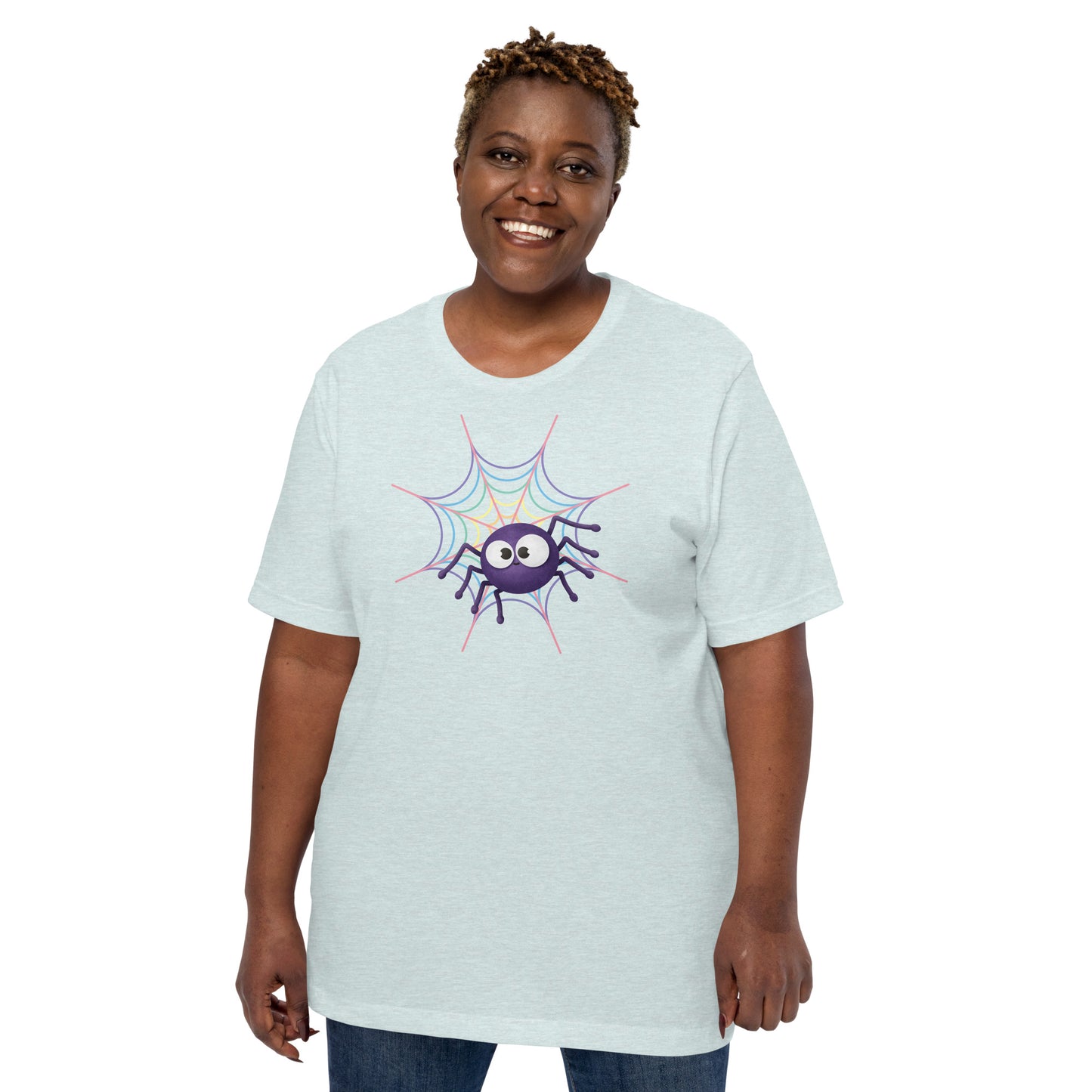 Pastel Rainbow Web (Light) - Lightweight T-Shirt