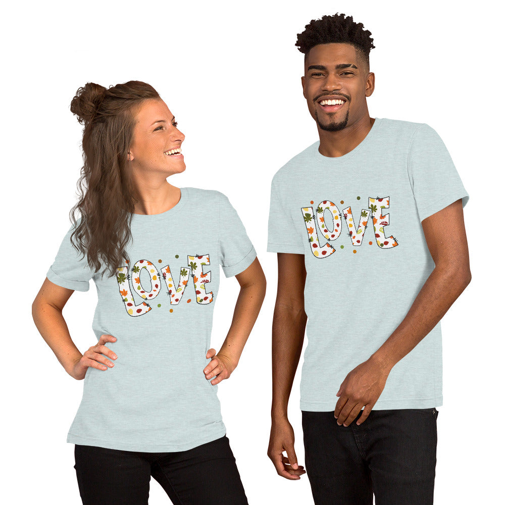 Fall Love Letters (Light) - Lightweight T-Shirt