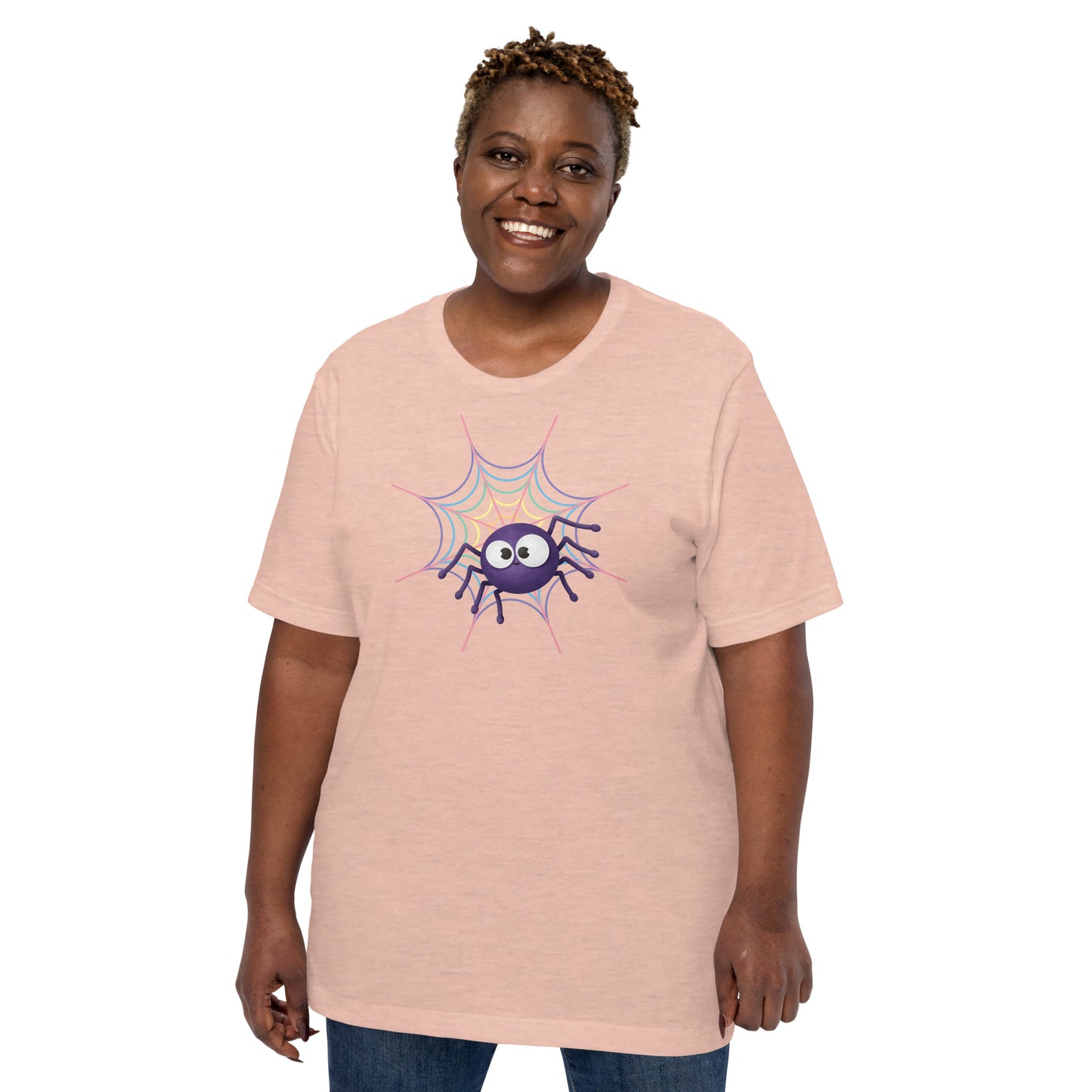 Pastel Rainbow Web (Light) - Lightweight T-Shirt