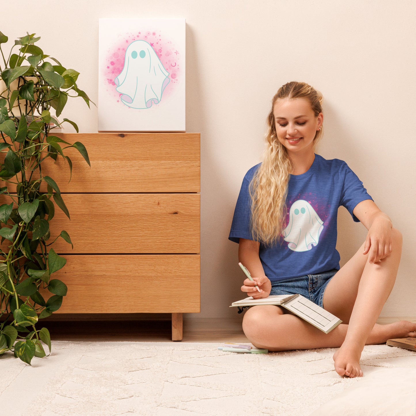 Pastel Ghost (Dark) - Lightweight T-Shirt