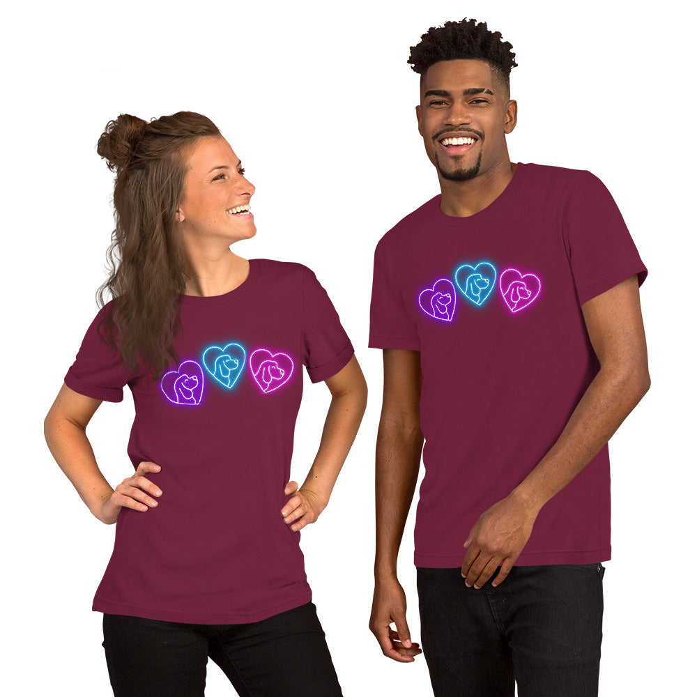 Neon Dog Heart - Lightweight T-Shirt