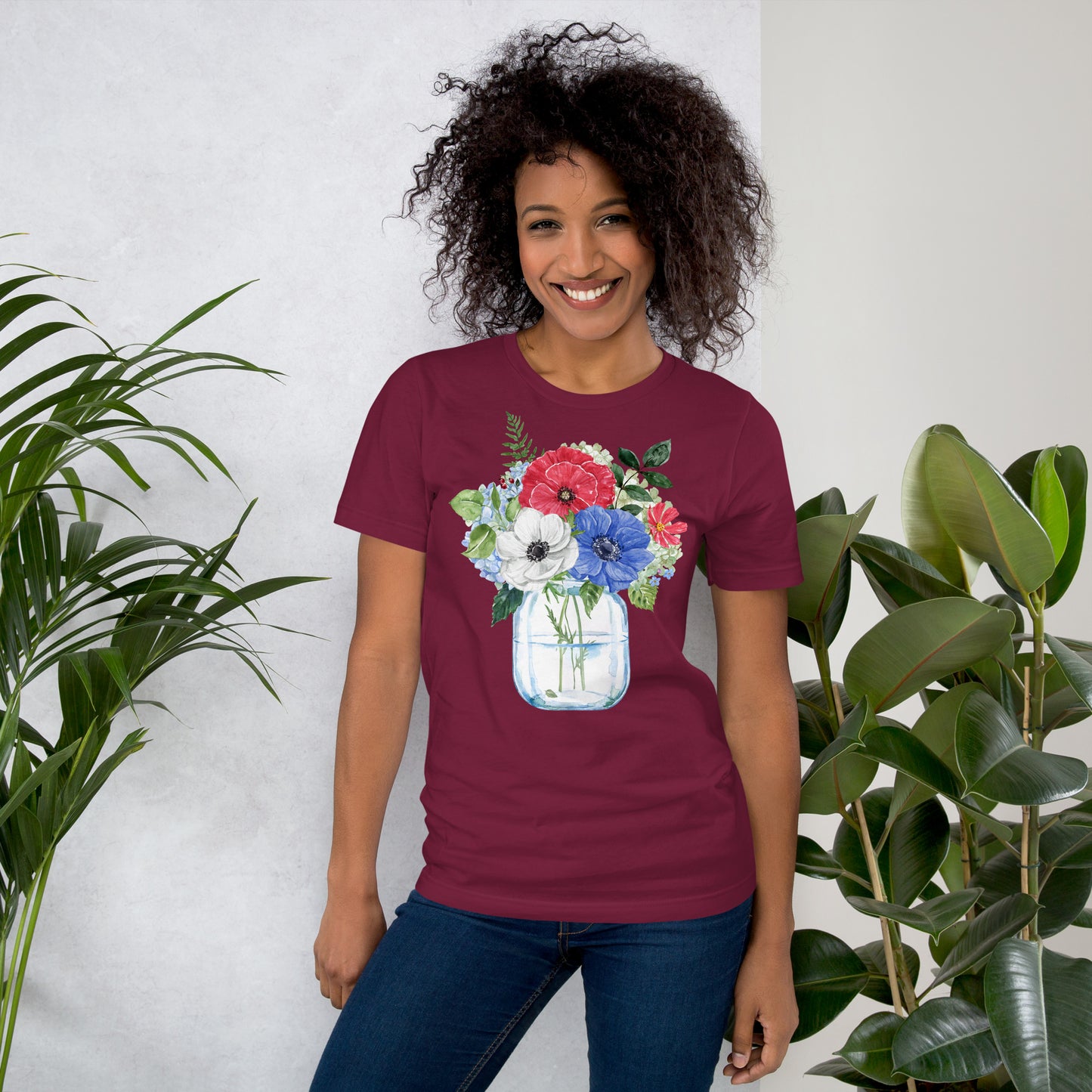 Patriotic Blooms - Lightweight T-Shirt