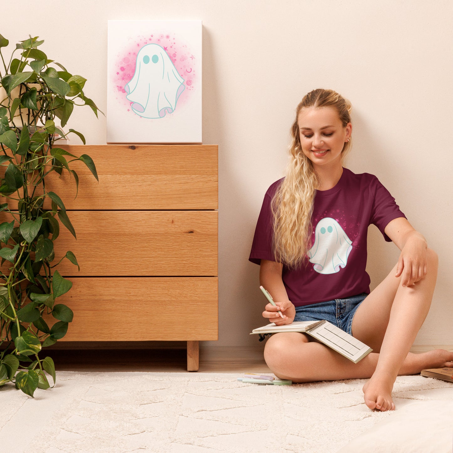 Pastel Ghost (Dark) - Lightweight T-Shirt