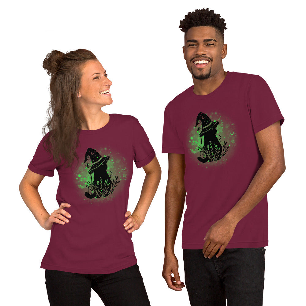 Glowing Cat Witch - Lightweight T-Shirt