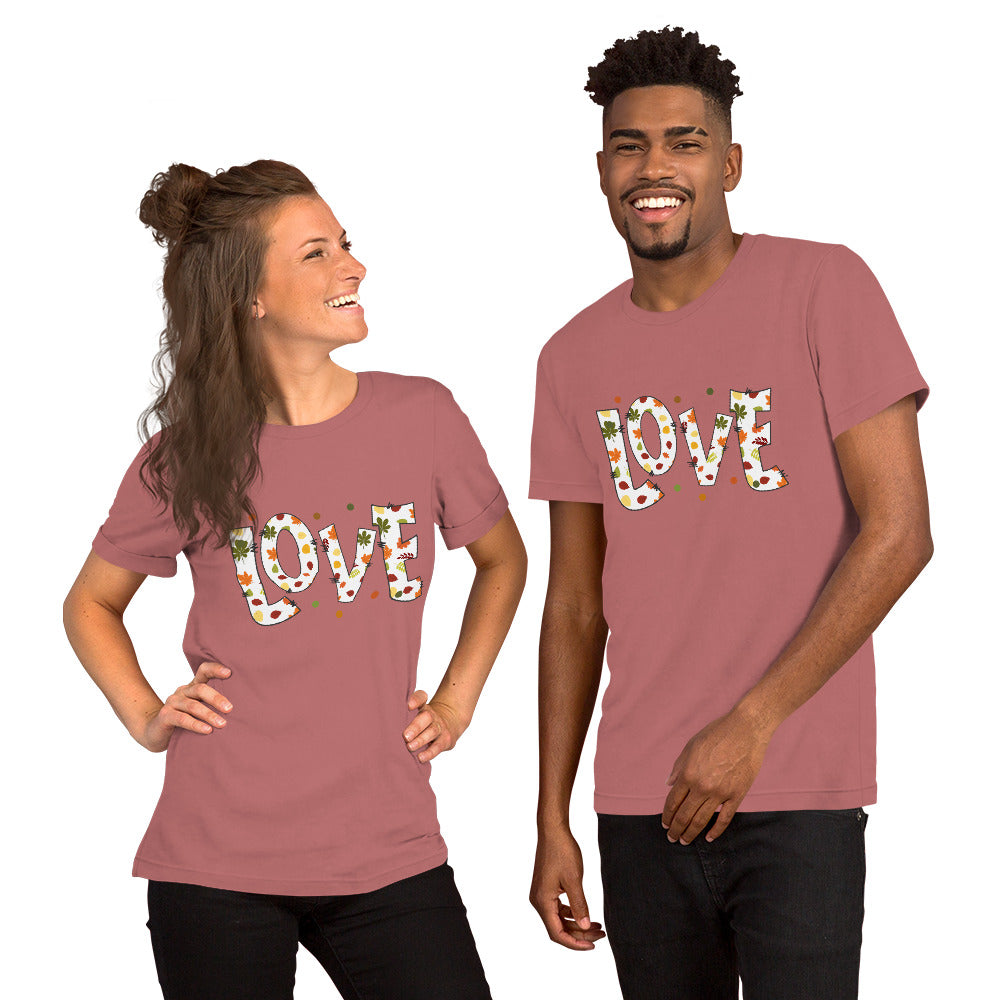 Fall Love Letters (Dark) - Lightweight T-Shirt