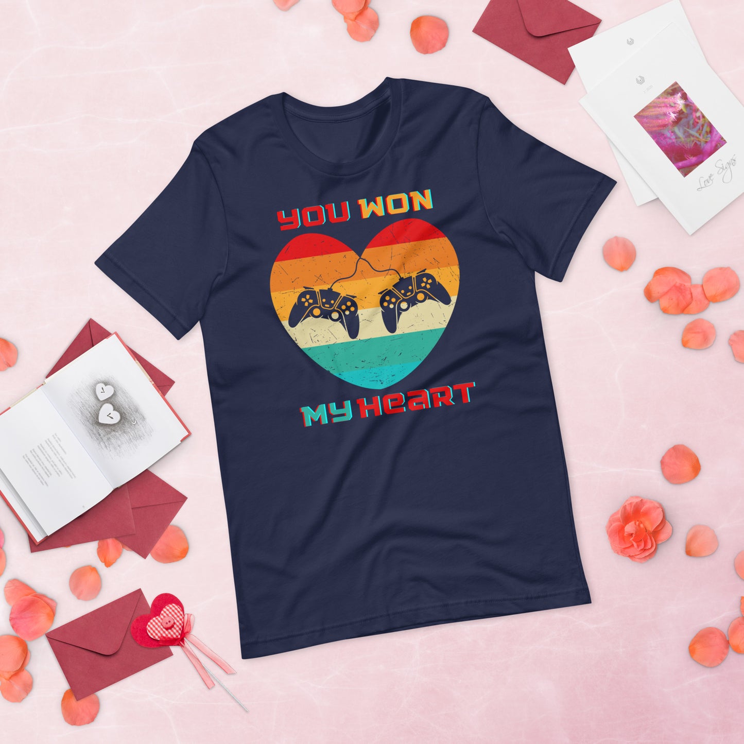 Retro Gamer Heart - Lightweight T-Shirt