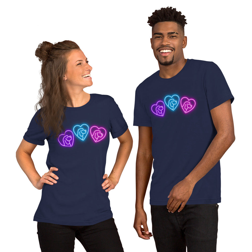 Neon Dog Heart - Lightweight T-Shirt