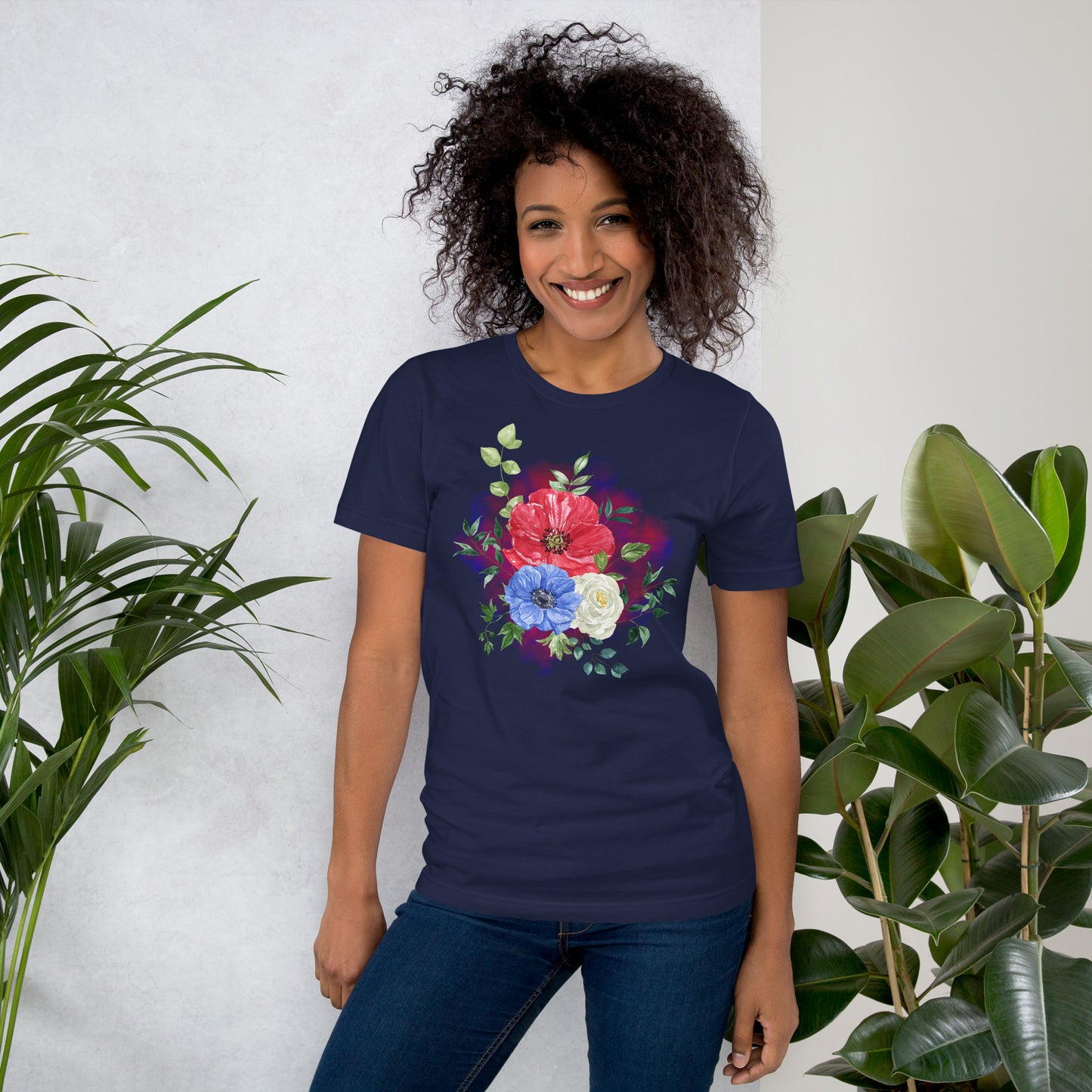 Patriotic Blooms - Lightweight T-Shirt