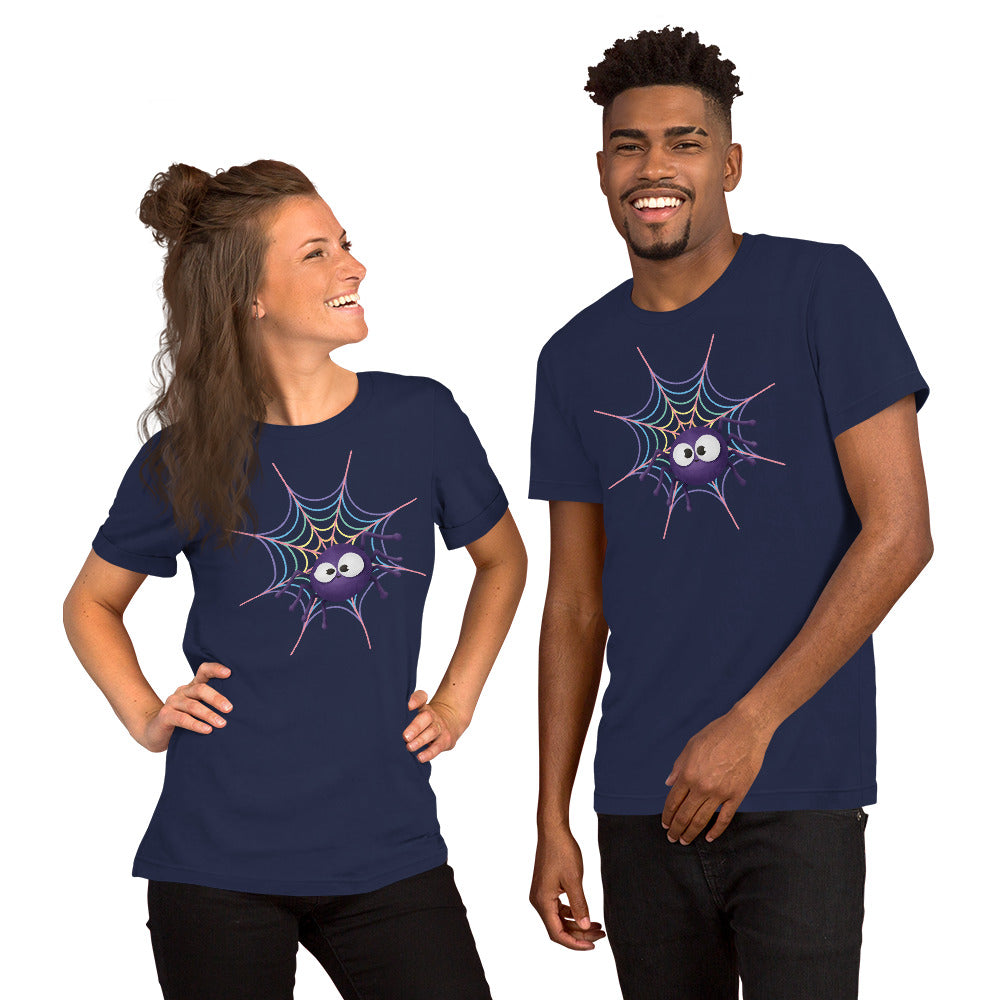 Pastel Rainbow Web (Dark) - Lightweight T-Shirt
