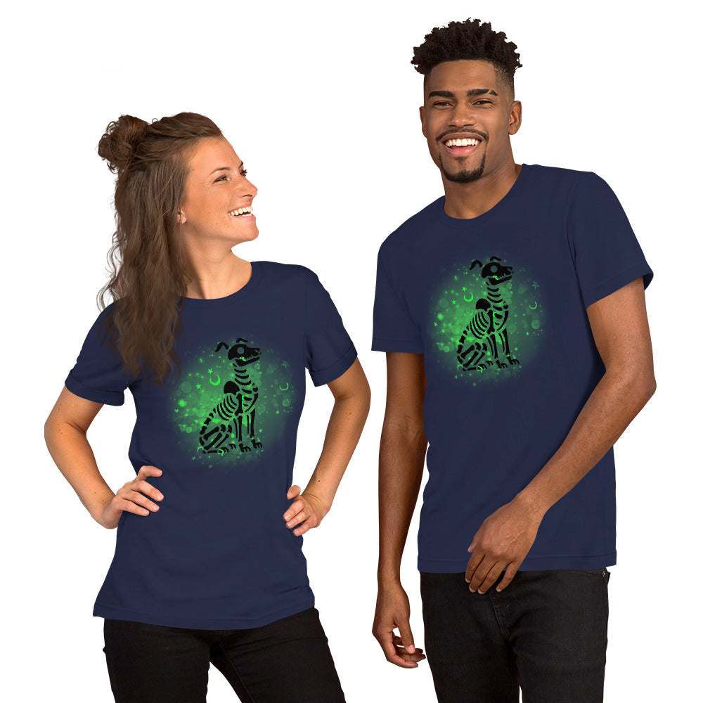 Glowing Dog Skeleton - Lightweight T-Shirt