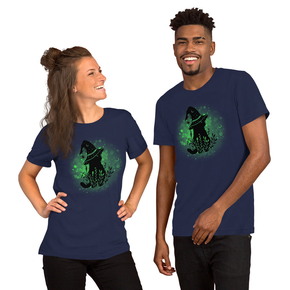 Glowing Cat Witch - Lightweight T-Shirt